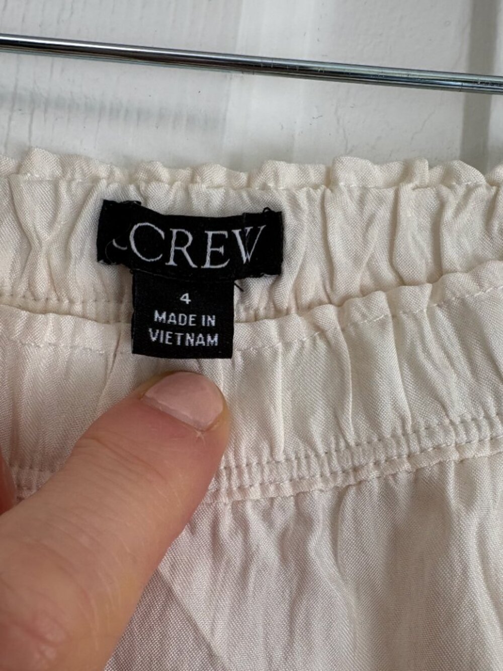 NWT J.Crew Stratus Pants Side-Stripe Ivory Pull-On Pant Size 4 - Picture 7 of 14